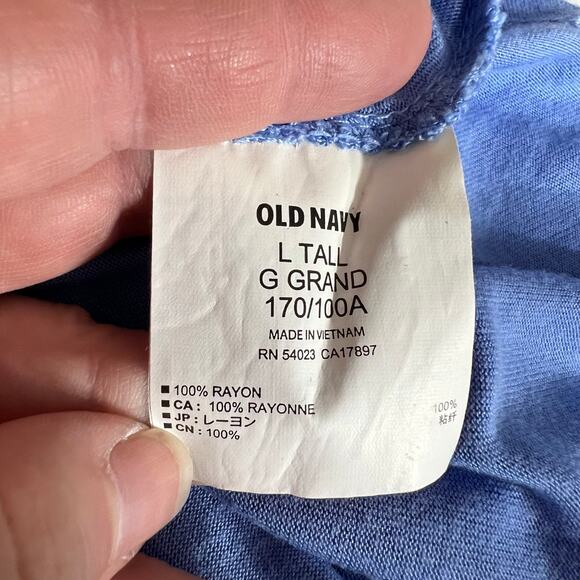 Old Navy Womens Blouson Dress Sleeveless Halter Top Knee Length Blue Large - Picture 9 of 10